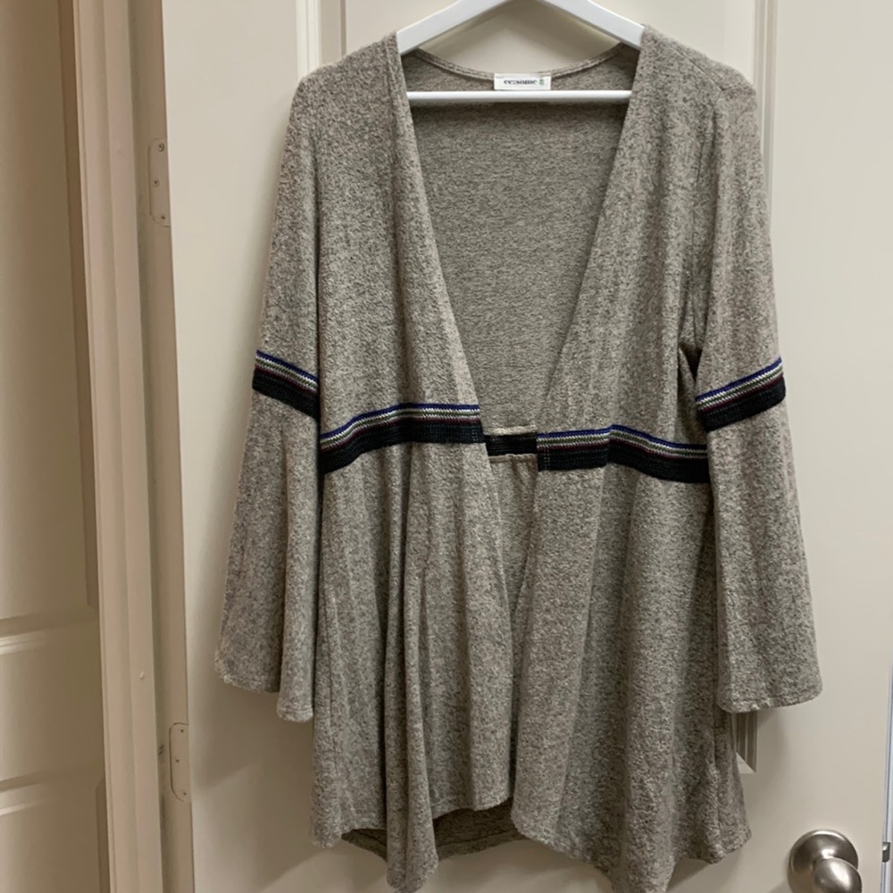 Funky cardigan with colorful detailing